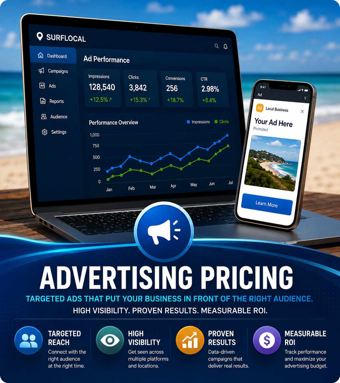 Surflocal advertising package pricing