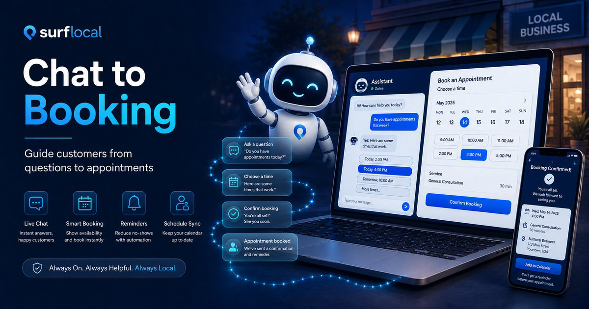 Chatbot appointment booking handoff
